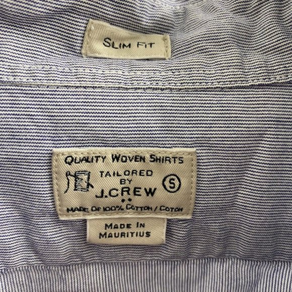Men's J. Crew Blue Striped Button-Down Shirt - Picture 5 of 5